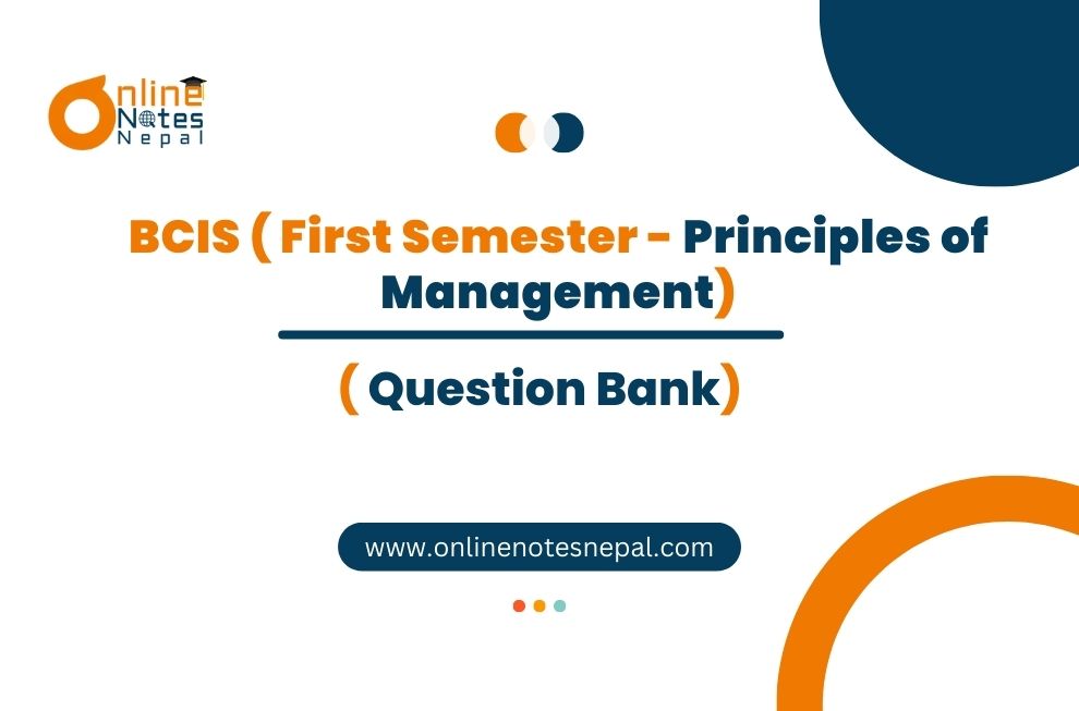 Question Bank of Principles of Management Photo